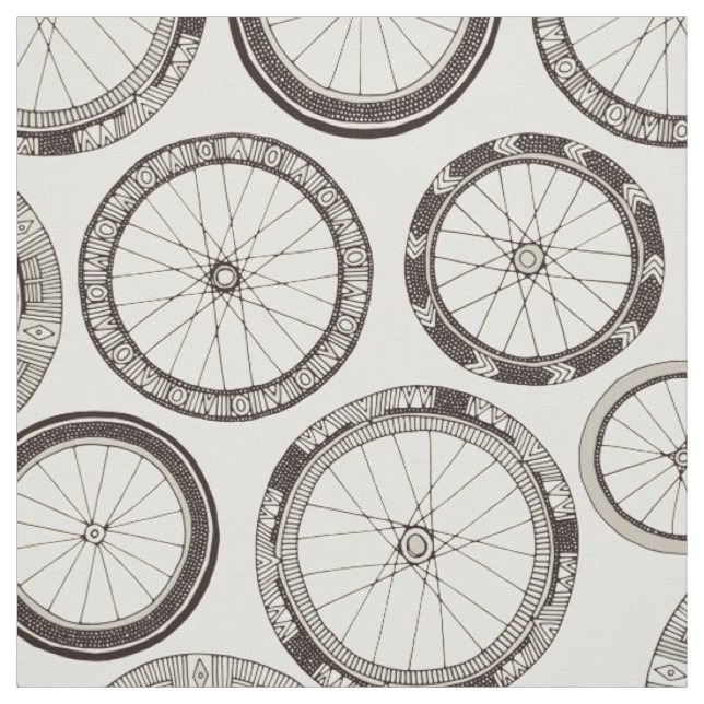 bike wheels pearl fabric (Swatch)