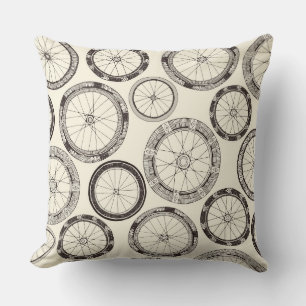 bike wheels pearl throw pillow