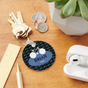 bike with name, biking keychain