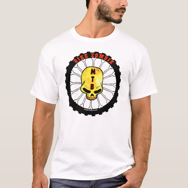 BIKE ZOMBIE BONE SPOKES T-Shirt (Front)