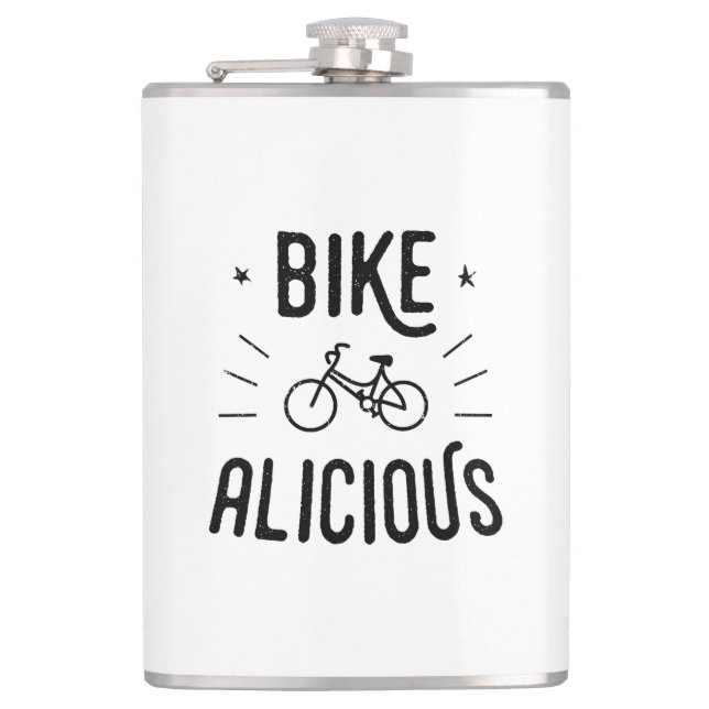 Bikealicious Hip Flask (Front)