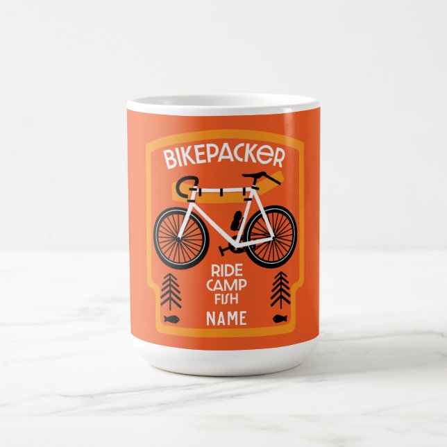 Bikepacker Fish And Camp  Magic Mug (Center)