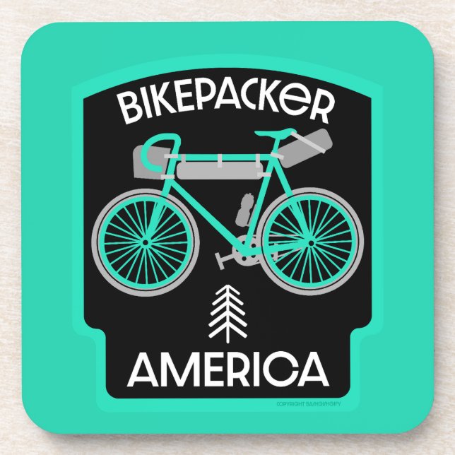 Bikepacking America Coaster (Front)