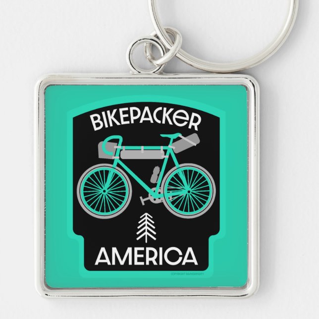 Bikepacking America Keychain (Front)
