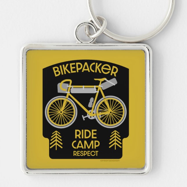 Bikepacking | Backpacking | Touring | Camping Keychain (Front)