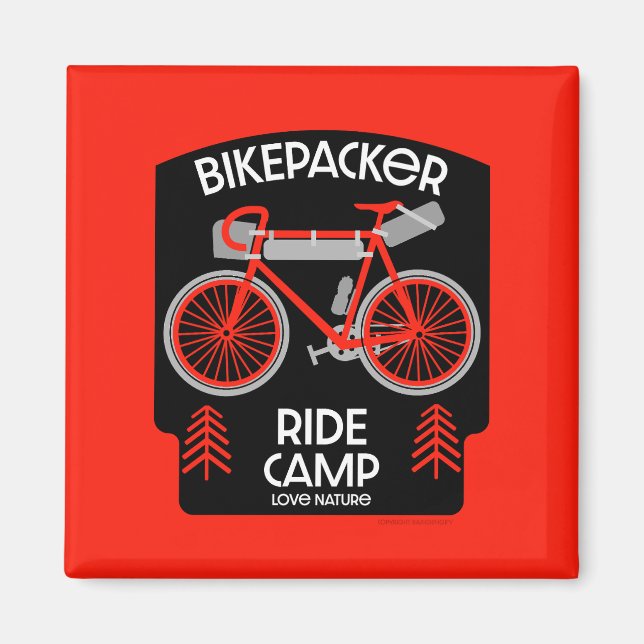 Bikepacking | Backpacking | Touring | Camping Magnet (Front)