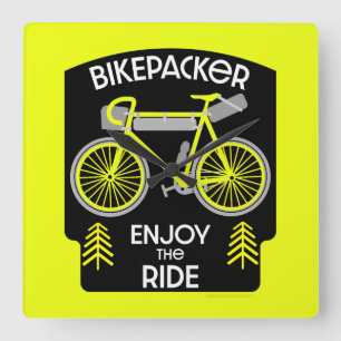 Bikepacking Backpacking Touring Camping Square Wall Clock
