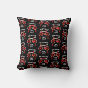 Bikepacking Backpacking Touring Camping Throw Pillow
