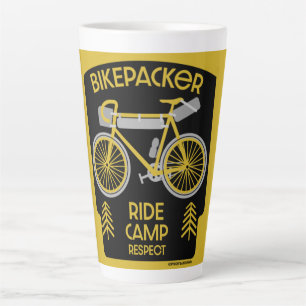 Bikepacking Bike Touring In nature    Latte Mug