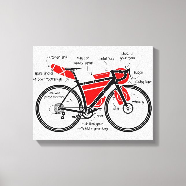 Bikepacking Canvas Print (Front)