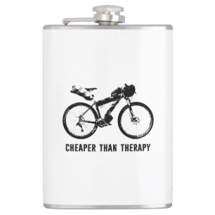 Bikepacking, Cheaper Than Therapy Hip Flask