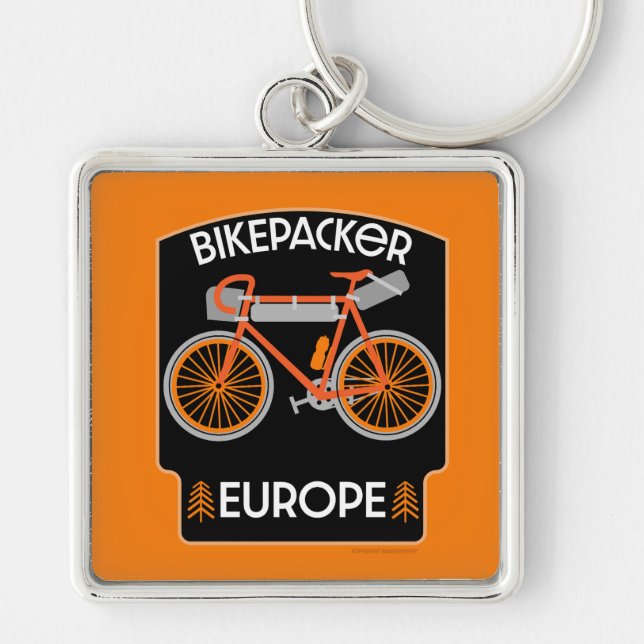 Bikepacking Europe Keychain (Front)
