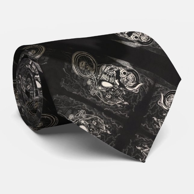 biker art tie (Rolled)