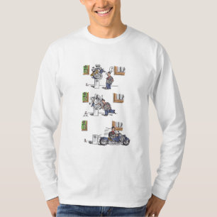 Biker At Museum men long sleeve shirt