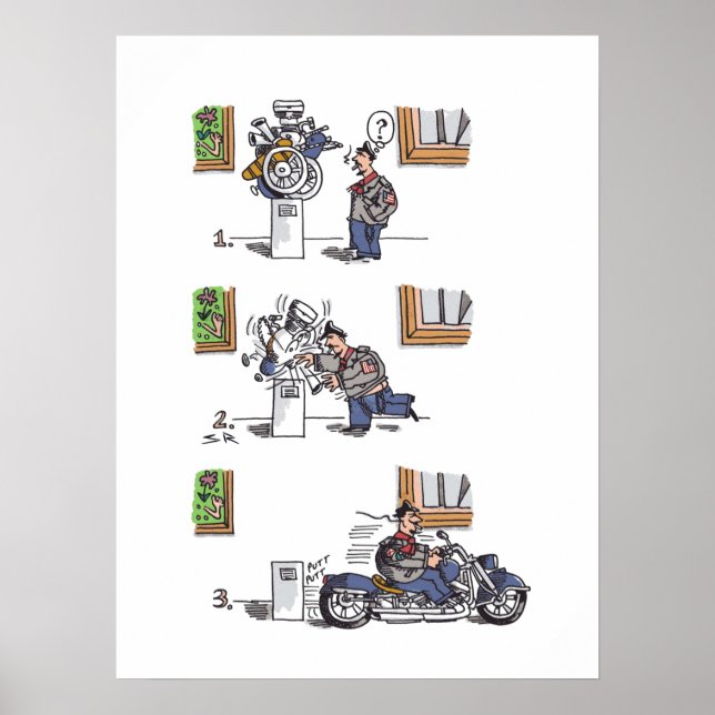 Biker At Museum value matte poster (Front)