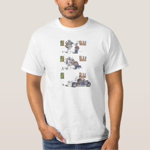 Biker At Museum white T-shirt