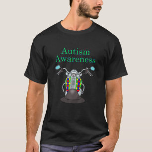 Biker Autism Awareness 1 Motorcycle T Shirt
