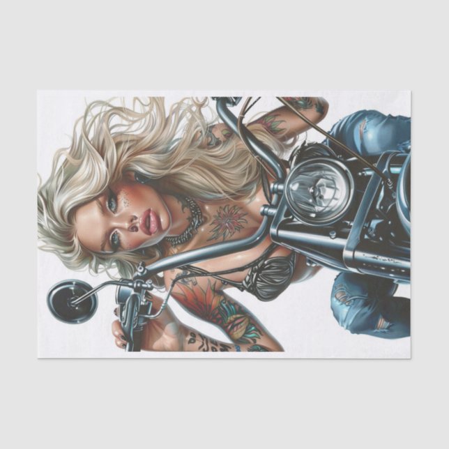 Biker Babe14 Tissue Paper (Front)