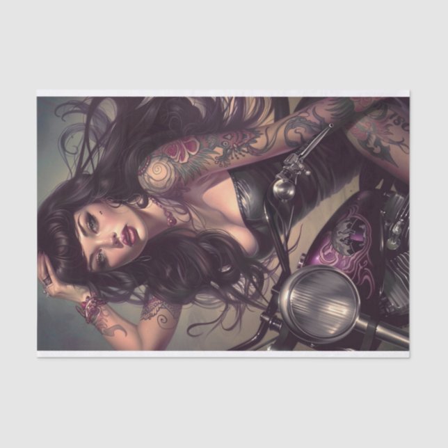 Biker Babe16 Tissue Paper (Front)