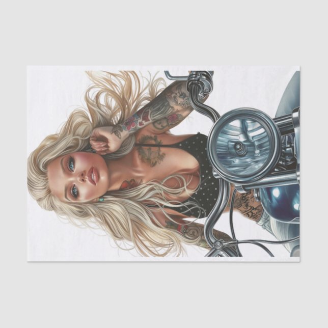 Biker Babe9 Tissue Paper (Front)