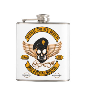 Biker Badge Hip Flask