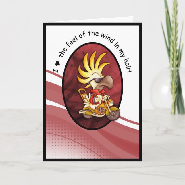BIKER BIRTHDAY CARD Love the Wind (Front)