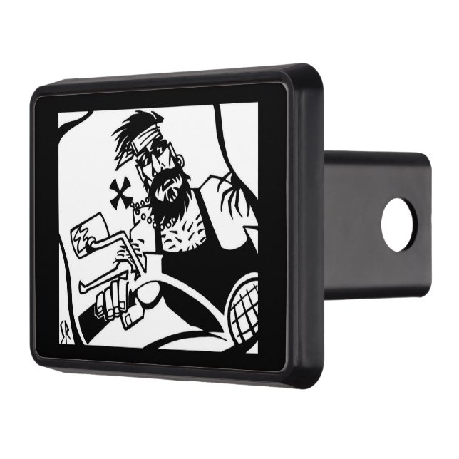 Biker Bro black hitch cover receiver (Left)