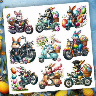 Biker Bunnies Easter Set 2