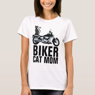 BIKER CAT MOM, Ladies T-shirts, Motorcycle T-Shirt