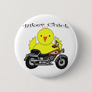 Biker Chick 2 Inch Round Button