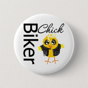 Biker Chick 2 Inch Round Button