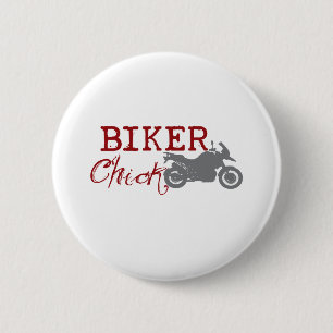 Biker Chick 2 Inch Round Button
