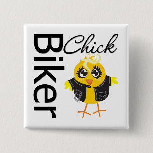 Biker Chick 2 Inch Square Button