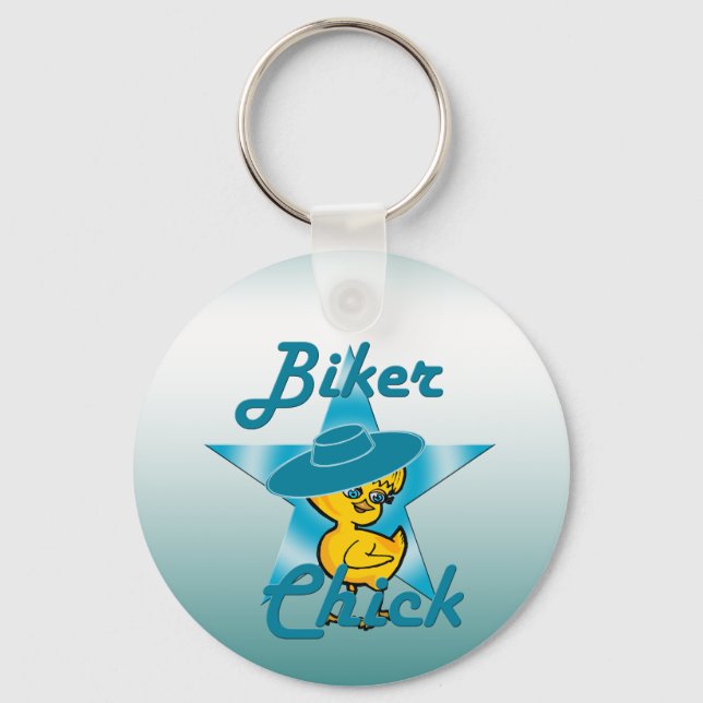 Biker Chick #7 Keychain (Front)