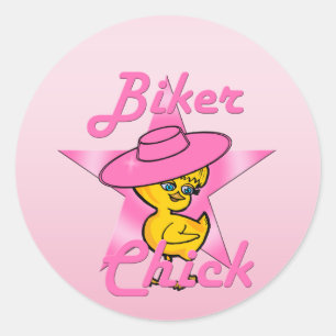 Biker Chick #8 Classic Round Sticker