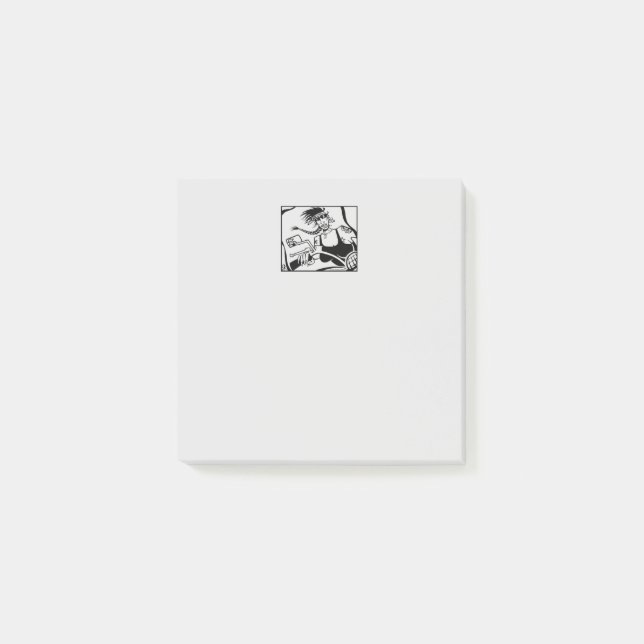 Biker Chick grey note pads (Front)