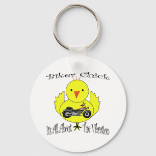 Biker Chick Keychain