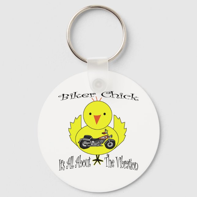 Biker Chick Keychain (Front)