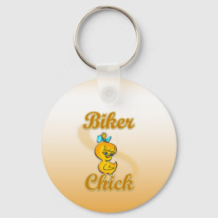 Biker Chick Keychain