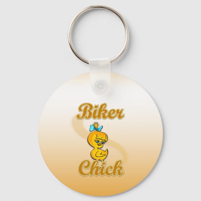 Biker Chick Keychain (Front)
