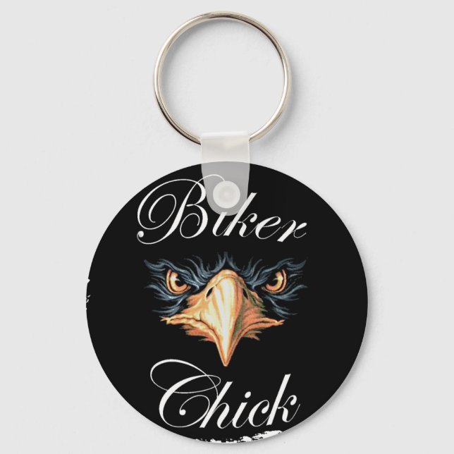 biker chick keychain (Front)