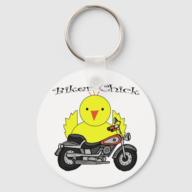 Biker Chick Keychain (Front)