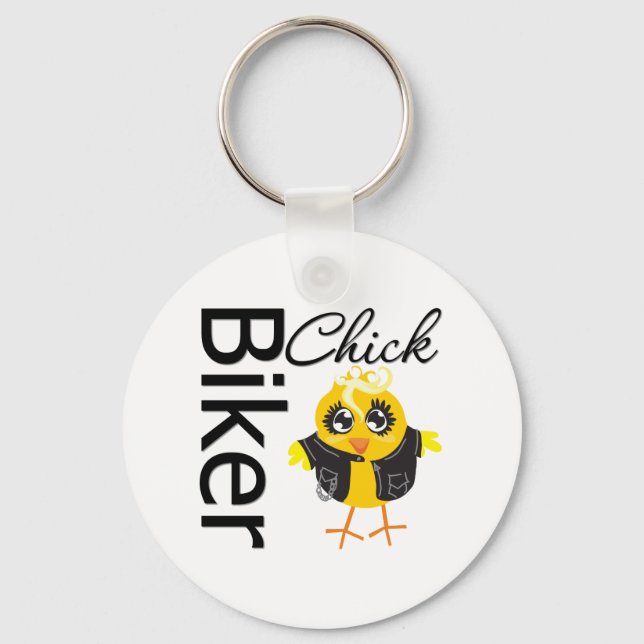 Biker Chick Keychain (Front)