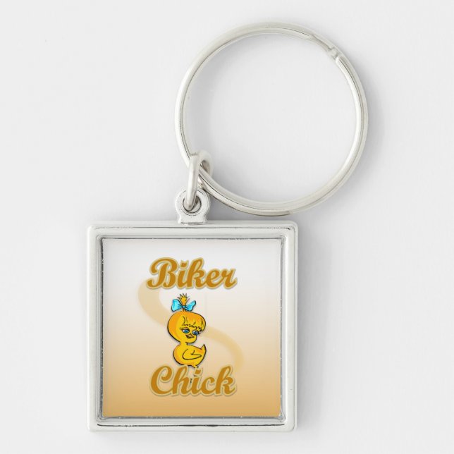 Biker Chick Keychain (Front)