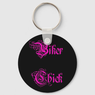 Biker Chick Keyring