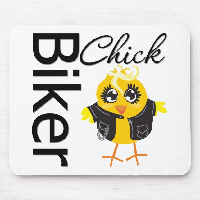 Biker Chick Mouse Pad (Front)