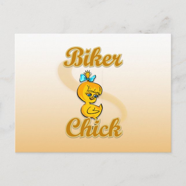 Biker Chick Postcard (Front)