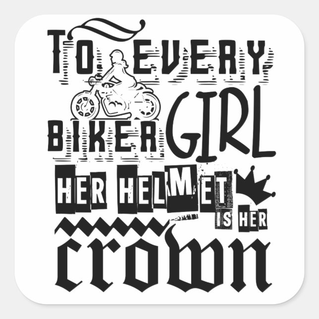 Biker Chick Sticker (Front)