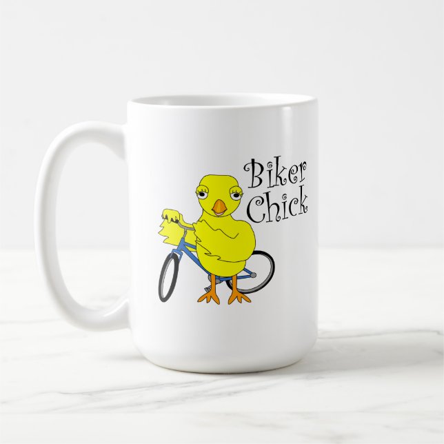 Biker Chick Text Coffee Mug (Left)