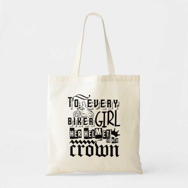 Biker Chick Tote Bag (Front)
